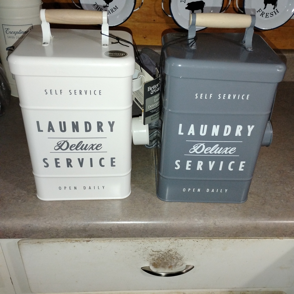 Self Service Laundry Deluxe Service Bins - White and Gray